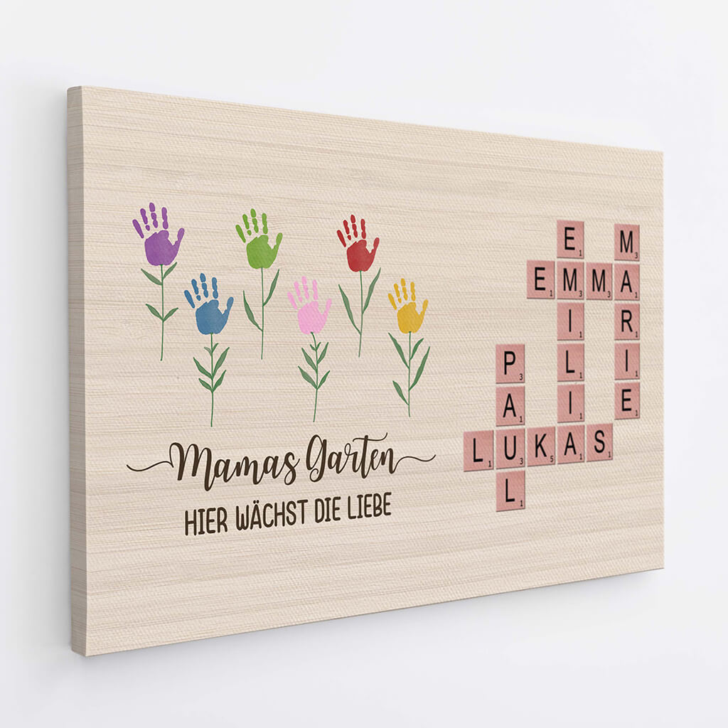 3778CGE2 omas garten hier wachst liebe kreuzwortratsel  personalisierte leinwand fur omas 3778CTE5A