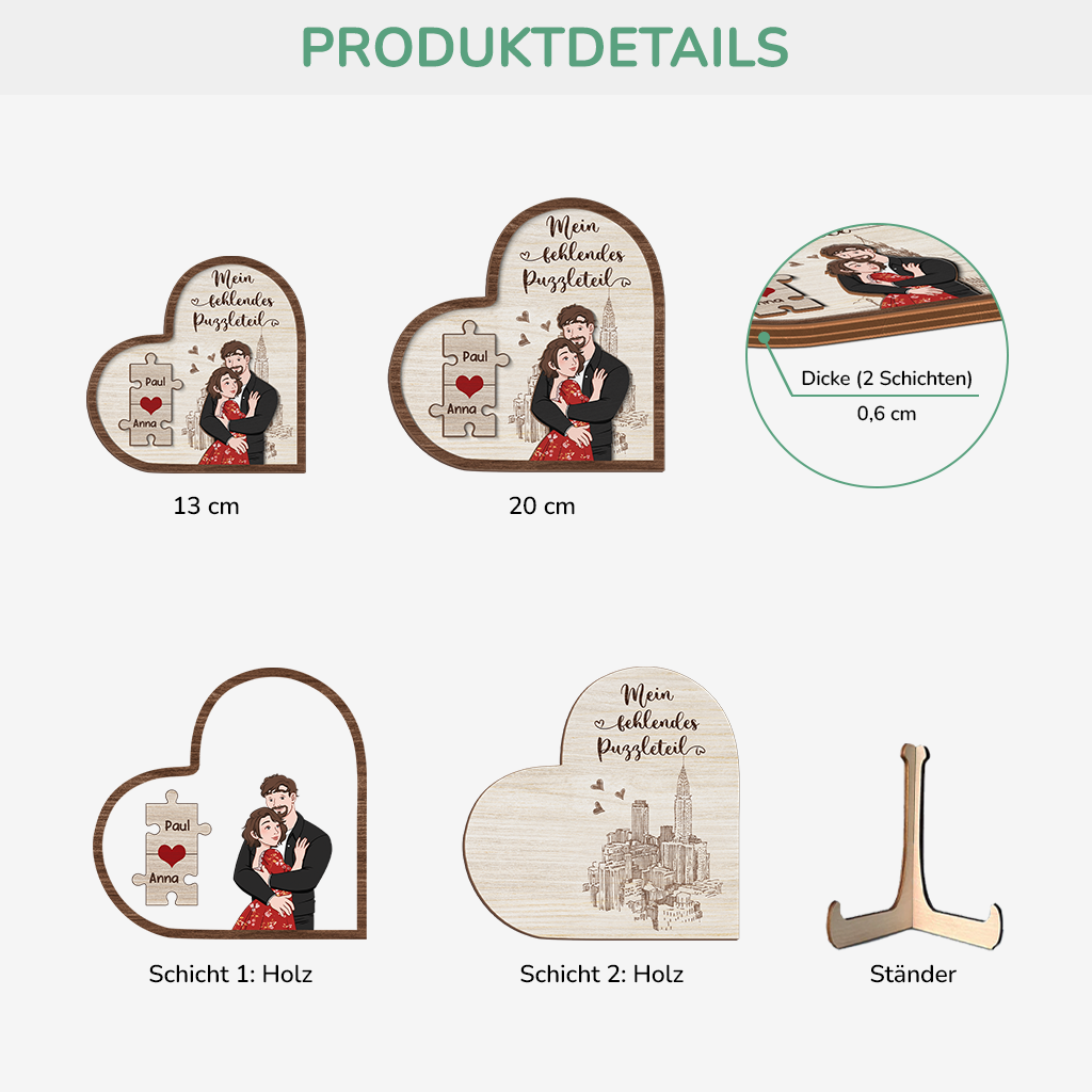 3782QGE3 mein fehlendes puzzleteil holztafel personalisiert paar 3782Q3H8G