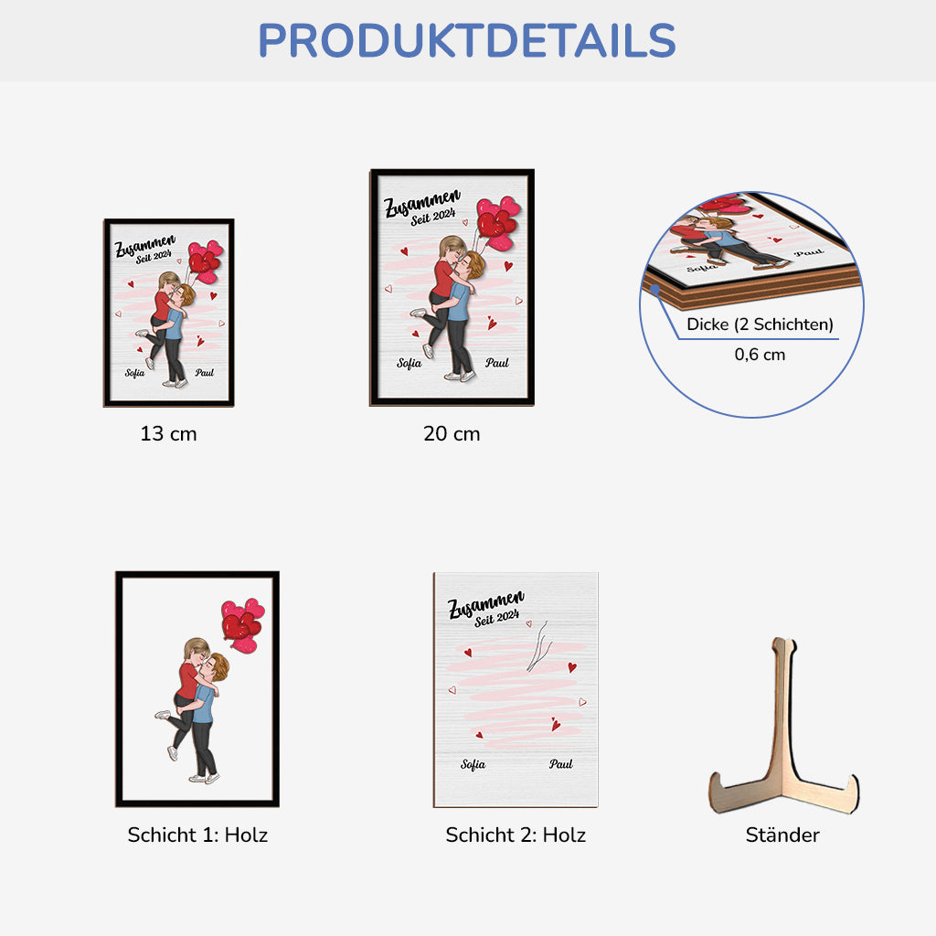 3783QGE3 zusammen seit holztafel personalisiert paar 3783Q3L8G