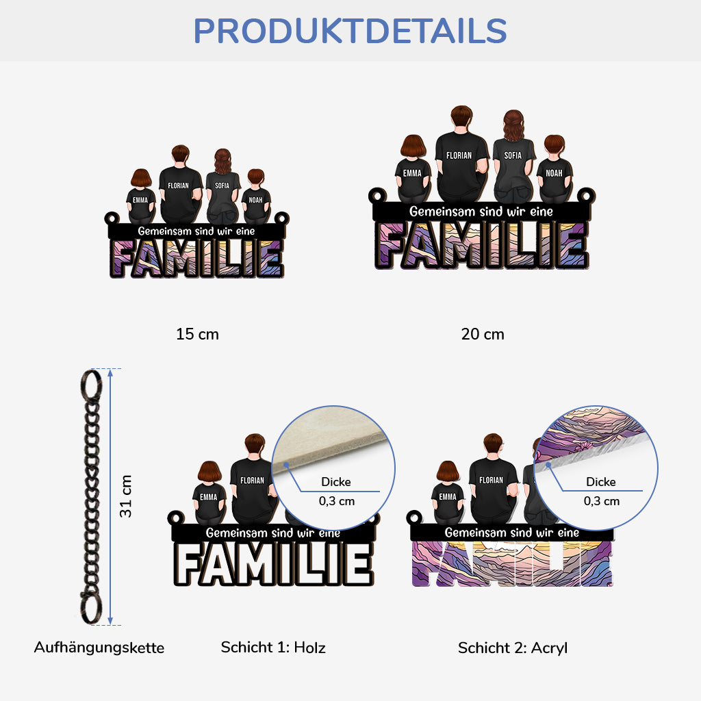 3785UGE3 gemeinsam sind wir eine familie sonnenfanger personalisiert familie 3785U6H5I