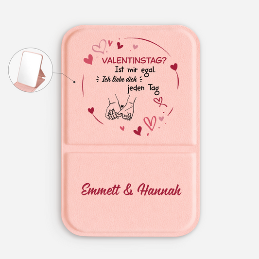 3793AGE1 valentinstag ist mir egal ich liebe dich jeden tag personalisierte paar geschenke  taschenspiegel 3793ajsfag