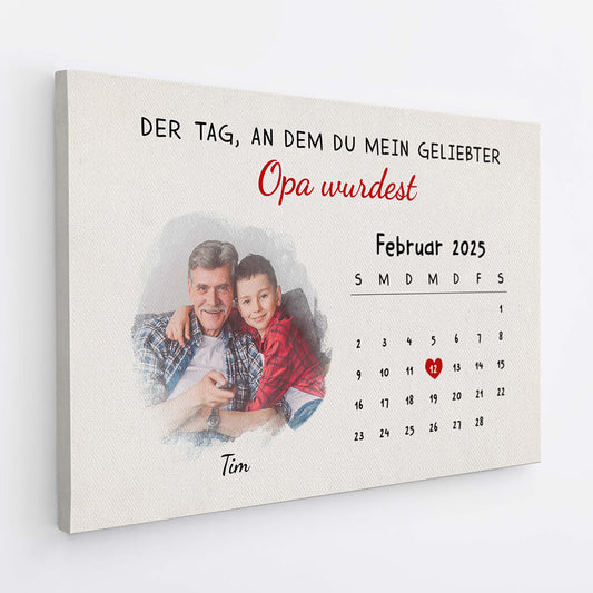 3814CGE2 der tag an dem du meine geliebte oma wurdest kalender  personalisierte leinwand fur omas mit foto 3814CTE5A