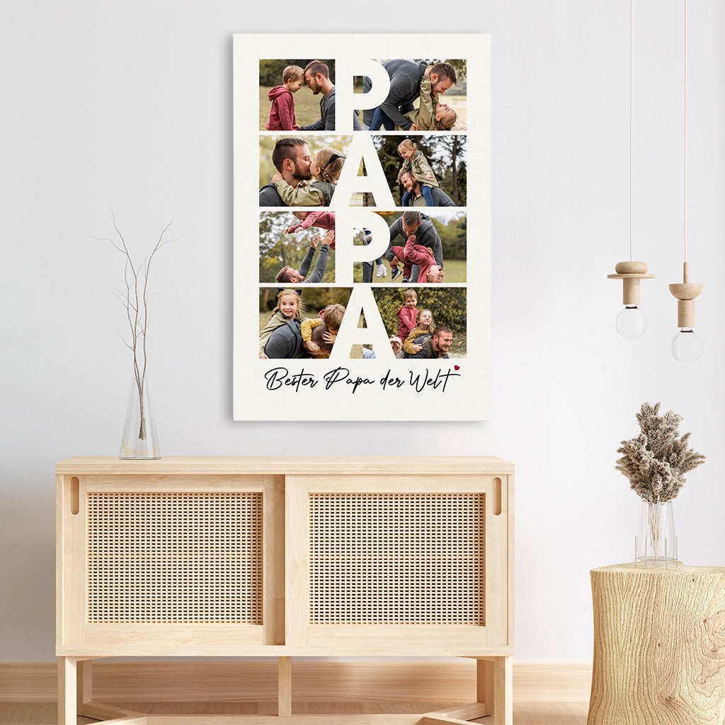 3816CGE3 der beste papa der welt personalisierte leinwand papa 3816CTK5B