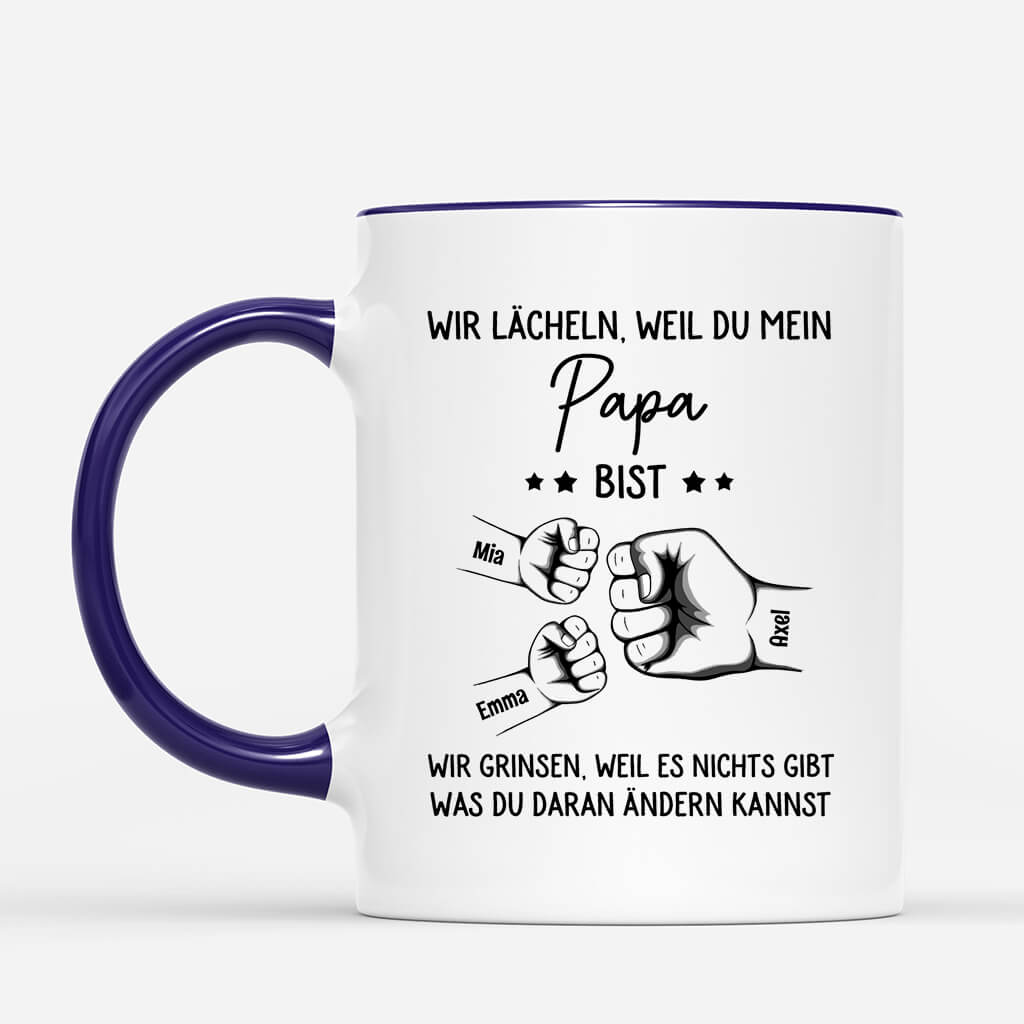 3824MGE2 ich lachle weil du mein papa bist  personalisierte tasse fur papas 3824M6H5B