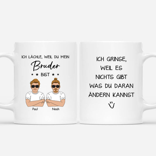 3830MGE1 ich lachle weil du mein geschwister bist  personalisierte tasse fur geschwister 3830M5H8E