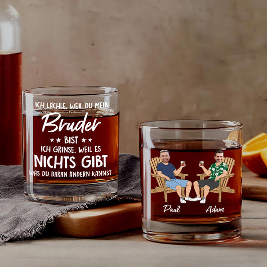 3832IGE1 ich lachle weil du mein bruder bist personalisiertes whiskyglas fur geschwister 3832I3H8E