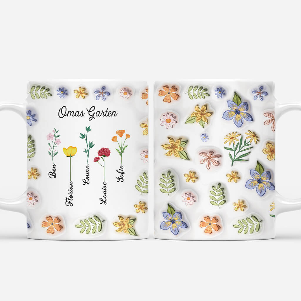 3834MGE2 3d inflated effekt omas mamas garten personalisierte tasse fur frauen 3834M8T7A