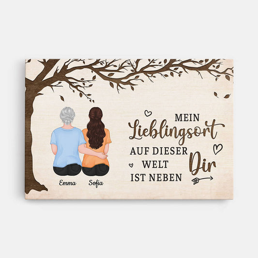 3839CGE1 mein lieblingsort auf dieser welt ist neben dir personalisierte leinwand fur mamas 3839C