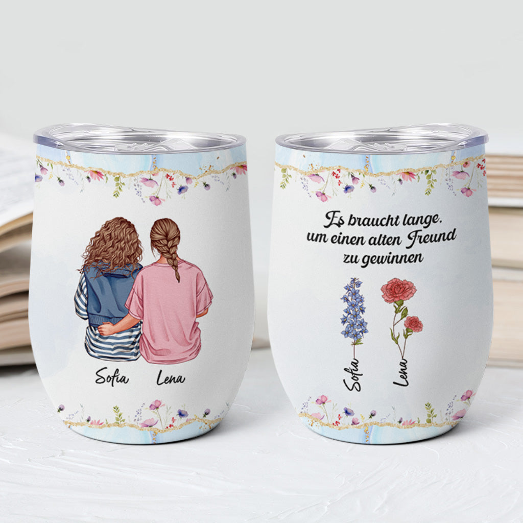3842TGE2 es braucht lange um einen alten freund zu gewinnen personalisierter weinbecher fur freunde 3842T3NL5G_b422d916 2323 4c15 a65a dbd9e61d994f