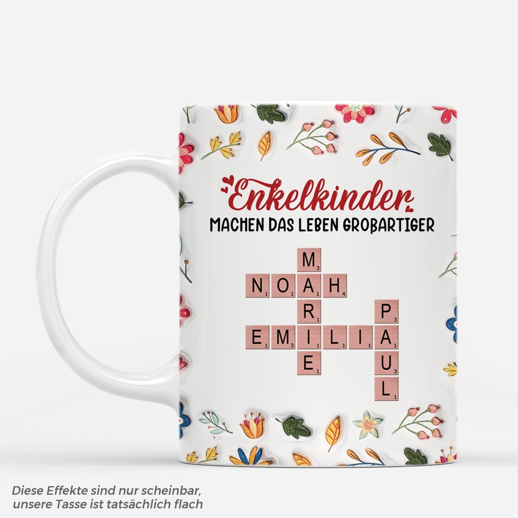 3847MGE1 3d inflated effekt enkelkinder machen das leben grossartiger kreuzwortratsel personalisierte tasse fur mamas 3847M