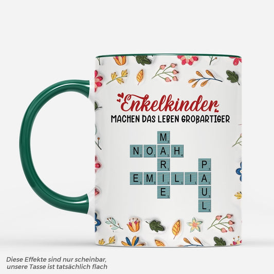 3847MGE2 3d inflated effekt enkelkinder machen das leben grossartiger kreuzwortratsel personalisierte tasse fur mamas 3847M