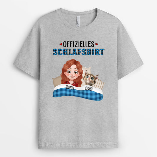 3851AGE2 offizielles schlafshirt cartoon personalisiertes t shirt fur katzenliebhaber 3851A6M0D