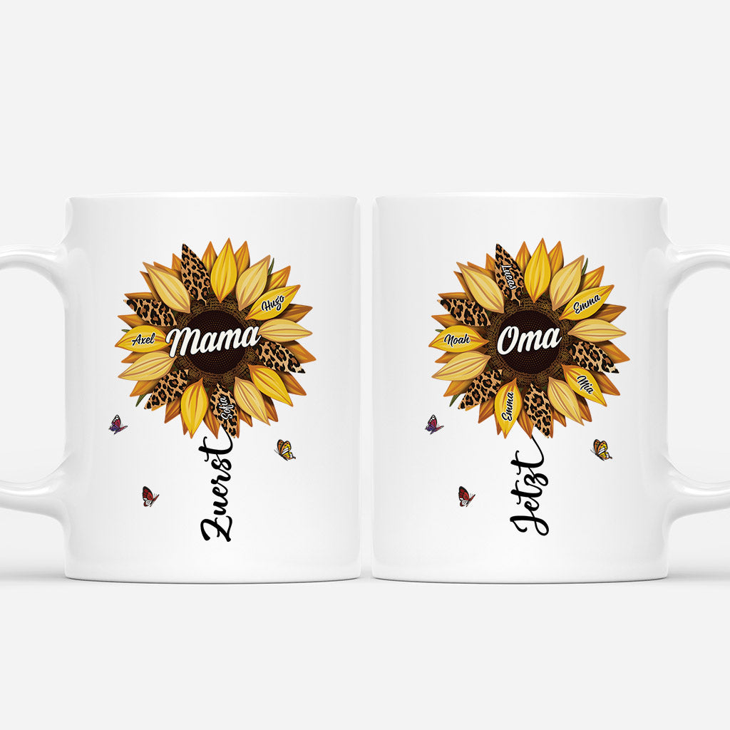 3855MGE2 zuerst mama jetzt oma sonnenblumen personalisierte tasse fur omas 3855M6Y7A