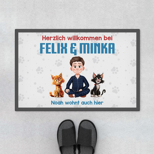 3859DGE1 herzlich willkommen bei lustige fussmatte fur katzenliebhaber personalisiert 3859D5I0D_7f88809b d474 4d68 ada3 24bc67db41d0
