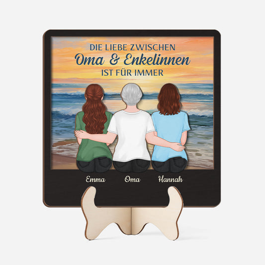 3864QGE1 die liebe zwischen   ist fur immer personalisierte holztafel fur omas mamas 3864QKI7A