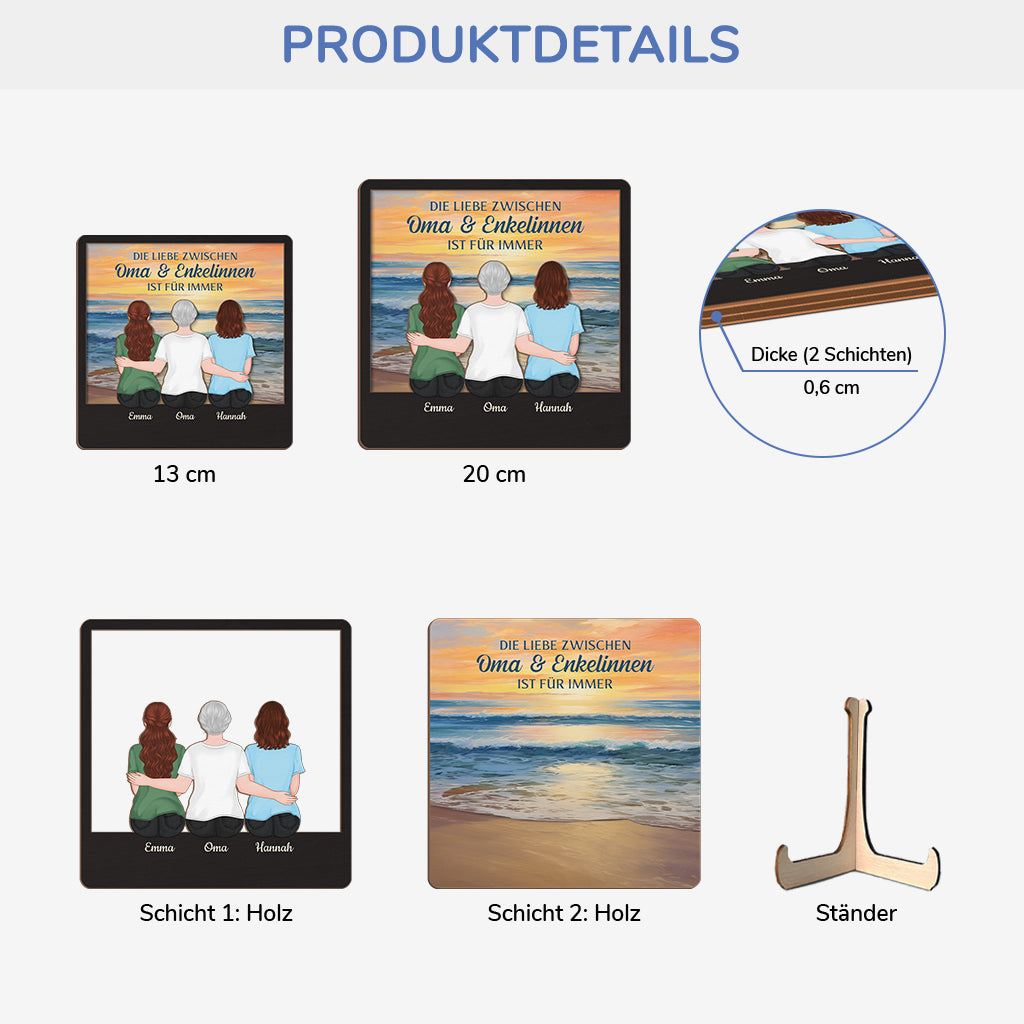 3864QGE3 die liebe zwischen   ist fur immer personalisierte holztafel fur omas mamas 3864QKI7A