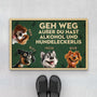 3871DGE1 lustiger spruch uber alkohol und hundeleckerlis personalisierte fussmatte fur hundebesitzer 3871DTT5C_1