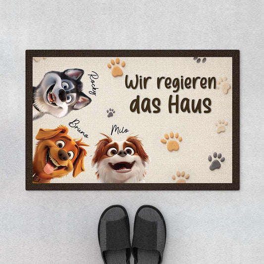 3885DGE1 wir regieren das haus hunde 3d personalisierte fussmatte fur hundeliebhaber 3885D6M5C_a3139aa3 937a 4938 9b02 ee3987ee0af0