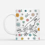 3896MGE1 3d druck effekt hand by hand blumen personalisierte tasse fur mamas 3896M
