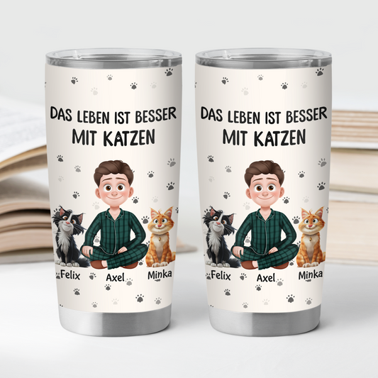 3903TGE2 das leben ist besser mit katzen personalisierter thermobecher 20oz fur katzenliebhaber 3903T5N0D_7603e854 a0e7 4993 ac21 738e79ae6f65