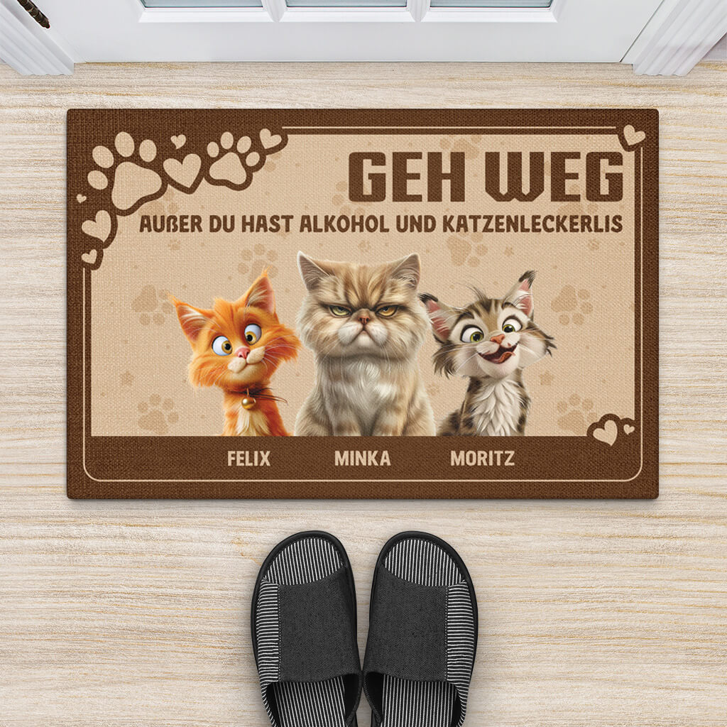 3905DGE2 lustiger spruch uber alkohol und hundeleckerlis personalisierte fussmatte fur hundeliebhaber 3905D5T5C