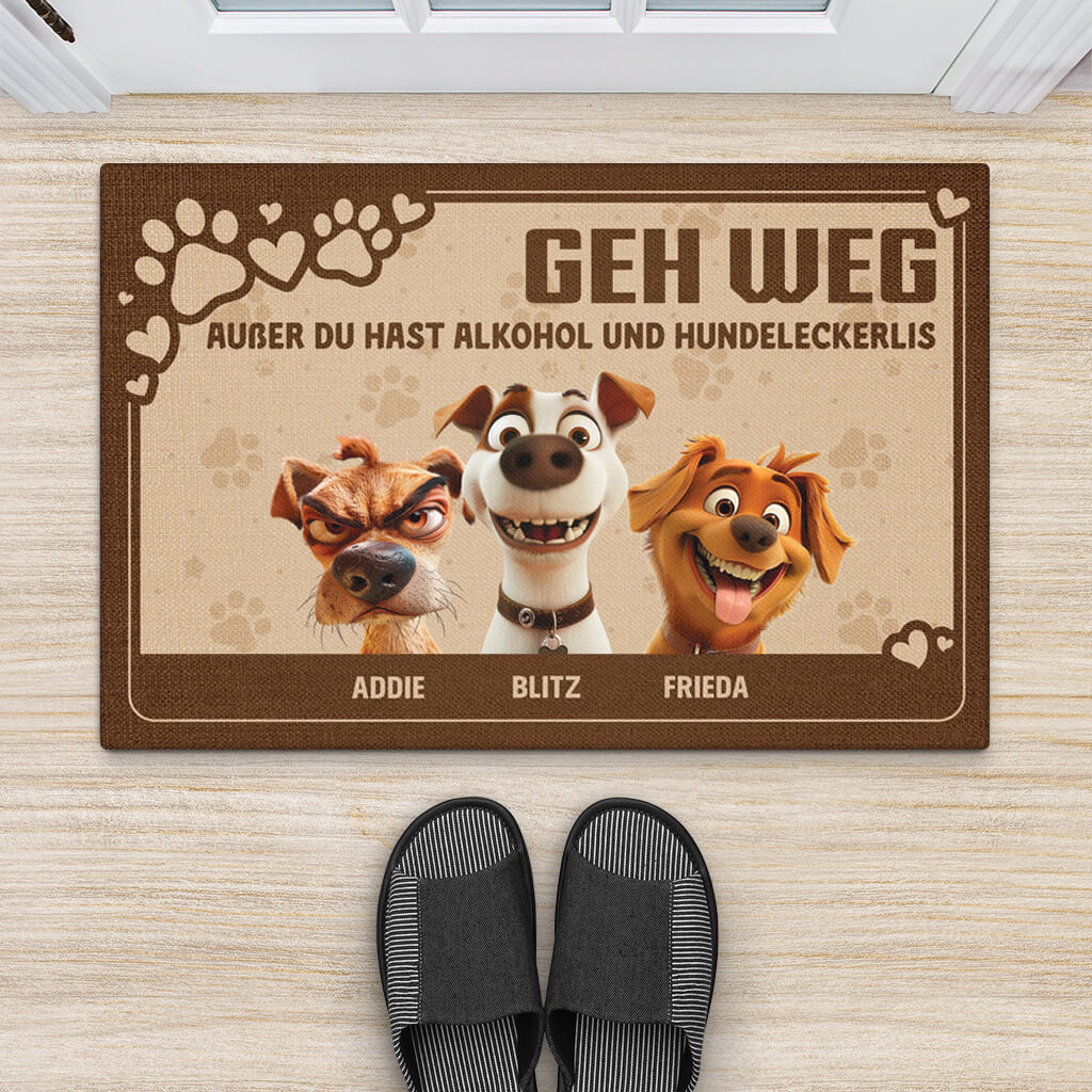 3905DGE2 lustiger spruch uber alkohol und katzenleckerlis personalisierte fussmatte fur katzenliebhaber 3905D5T5C