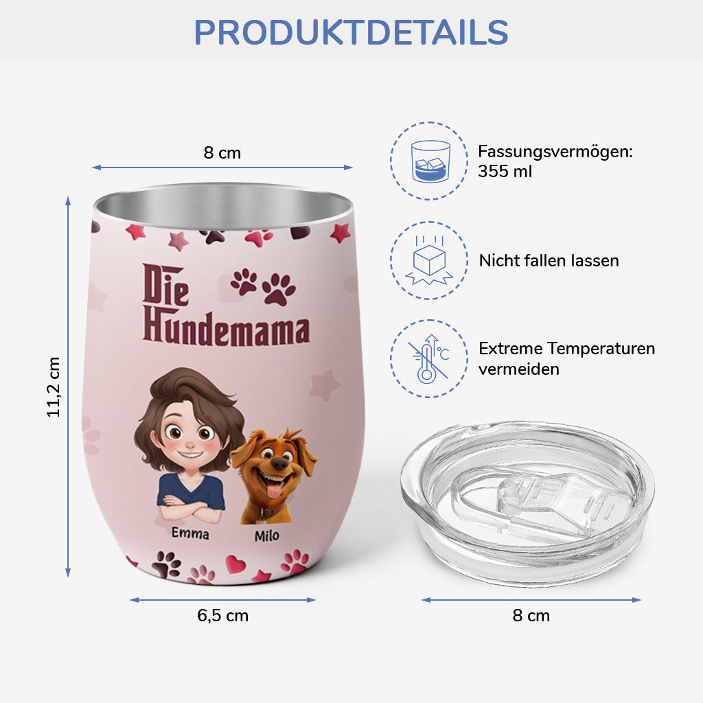 3908TGE3 die hundemama personalisierter thermobecher 355ml fur hundemama cartoon 3908TQ0C