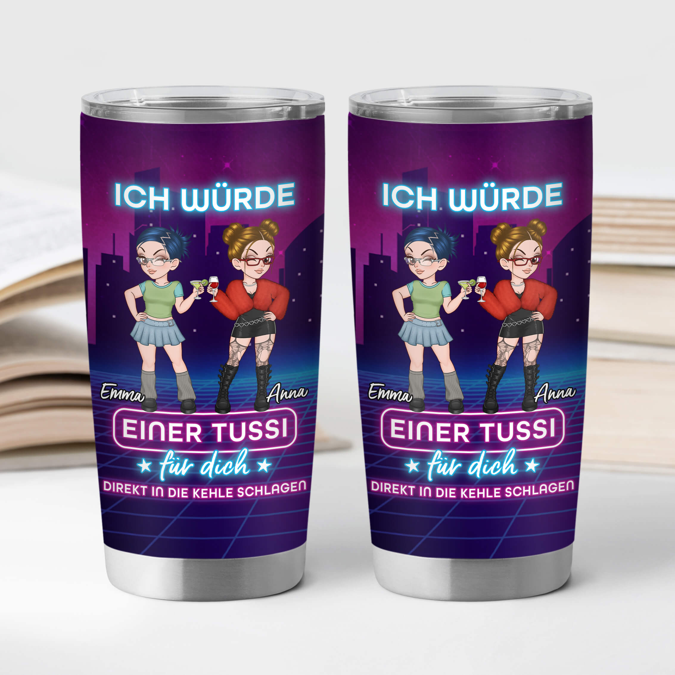 3949TGE2 freundschaft spruch kurz personalisierter thermobecher 20oz fur freunde 3949T3H0F