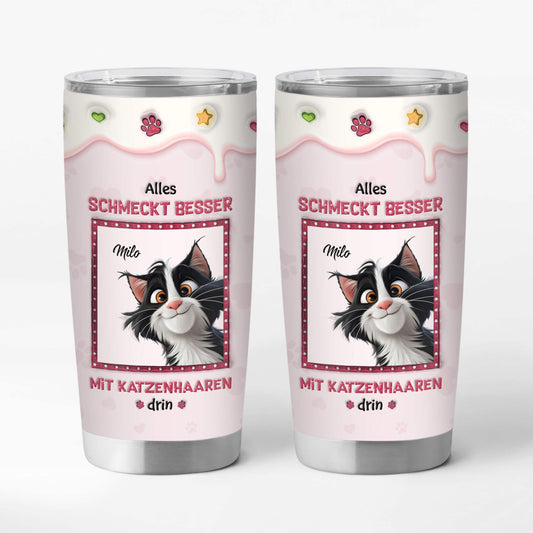 3963TGE1 alles schmeckt besser mit katzenhaaren drin _ personalisierter thermobecher 20oz fur katzenliebhaber 3963T5M5D