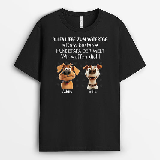 3969AGE1 vatertag hundepapa wir wuffen dich schwarzes t shirt hund personalisiert 3969A8T5C