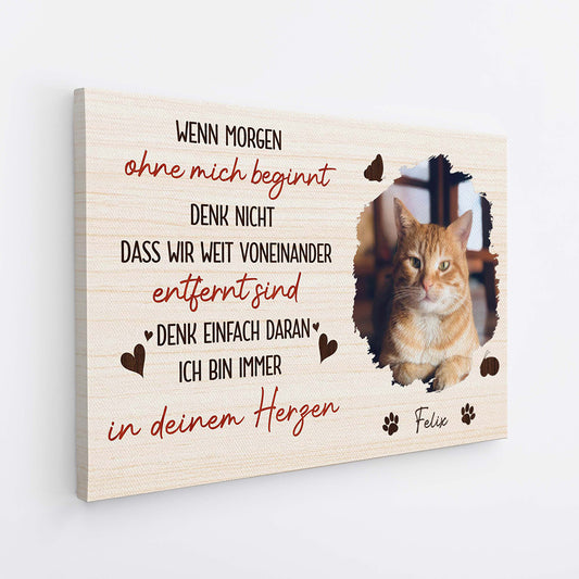3988CGE2 ich bin immer in deinem herzen personalisierte haustier leinwand zur erinnerung mit foto 3988CTT5C