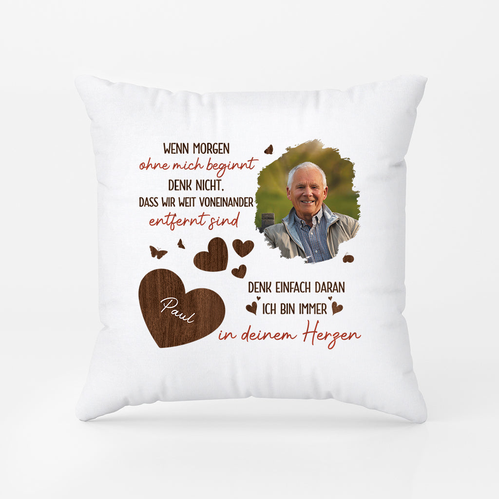 3988PGE2 ich bin immer in deinem herzen personalisiertes kissen zur erinnerung mit foto 3988PTH5I