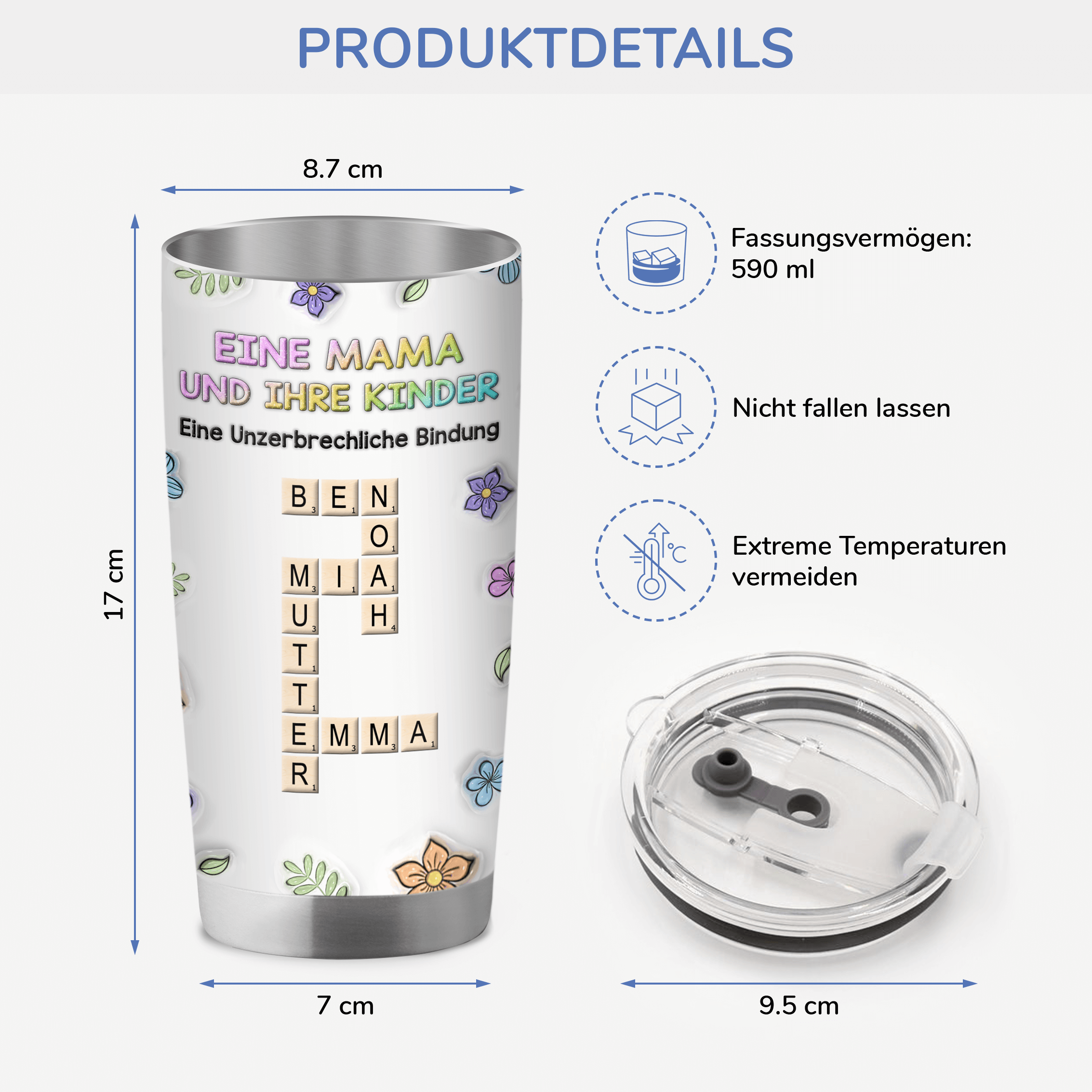 4010TGE3 3d druck effekt mama kinder eine unzerbrechliche bindung personalisierter thermobecher 20oz fur mamas 4010T5N5A