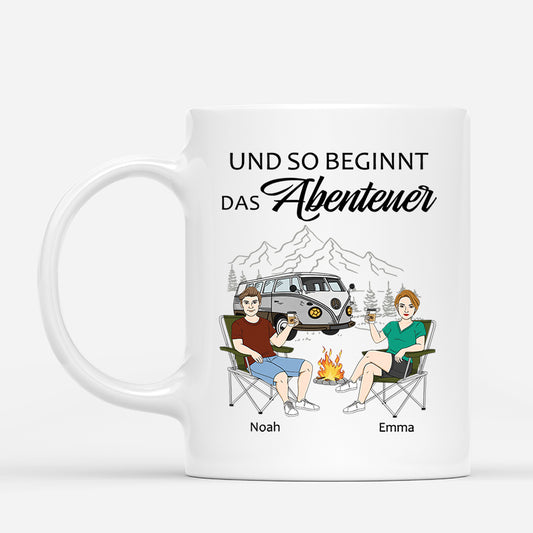4015MGE1 und so beginnt das abenteuer personalisierte tasse paar_ camping 4015M8Q8G