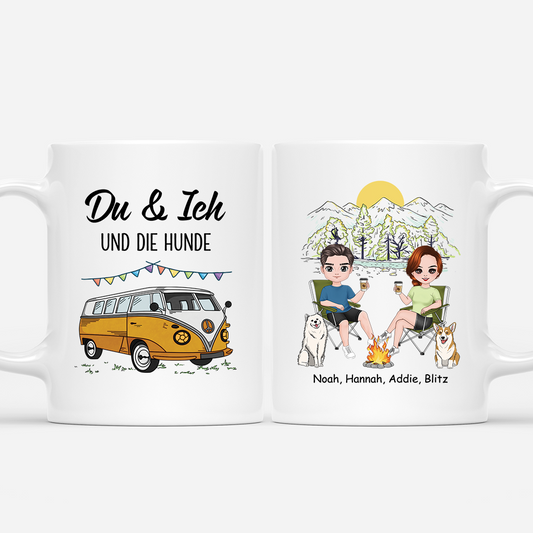 4017MGE1 du ich und die hunde camping personalisierte tasse hund_ 4017M8H0C