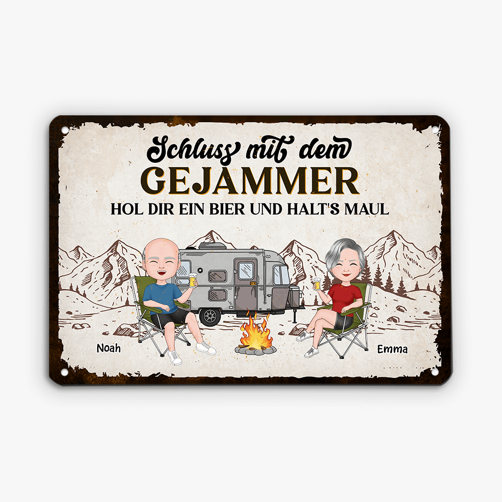4028EGE2 willkommen personalisiertes turschild camping_ fur paare 4028ETM0G
