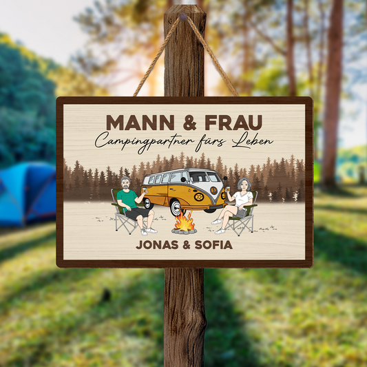 4029QGE2 mann frau campingpartner furs leben holzschild personalisiert_ paar camping 4029QTH8G