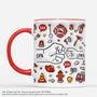 4034MGE2 3d druck effekt papa und kinder feuerwehrmann personalisierte tasse papa_ 4034M