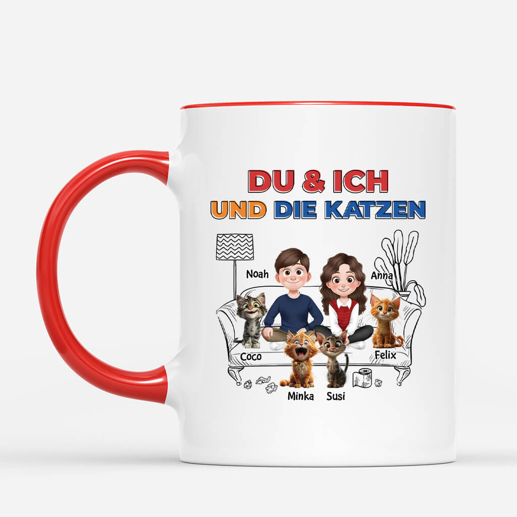 4038MGE2 du ich und die katze personalisierte tasse katze fur paare 4038MKH0D