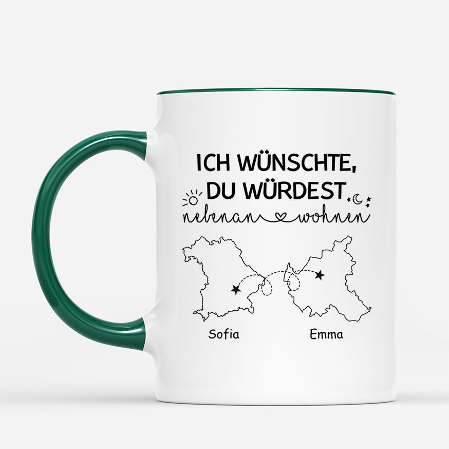 4044MGE2 ich wunschte du wurdest nebenan wohnen karte personalisierte tasse fur freunde 4044M5L3F