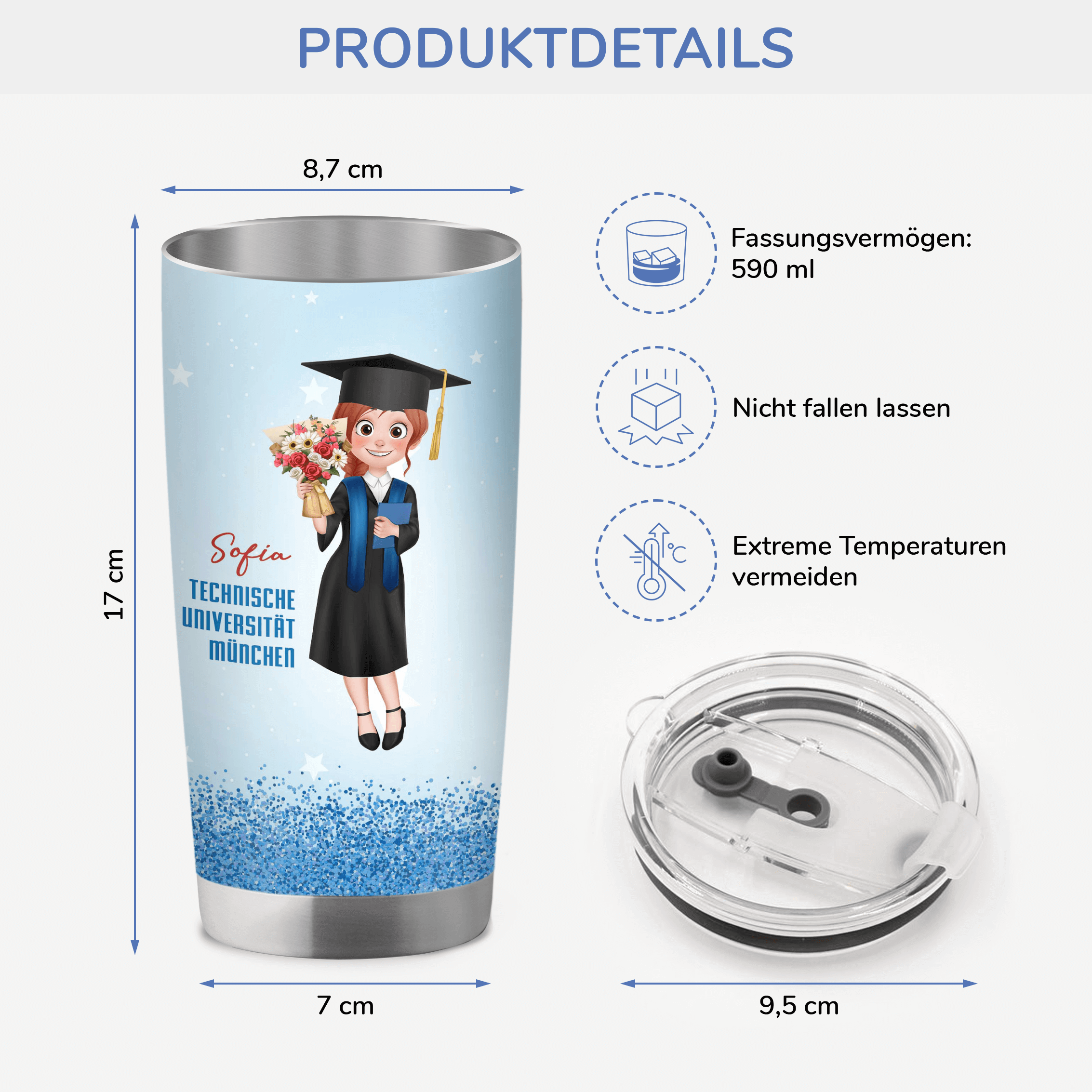 4045TGE3 mein grad an hitze steigt personalisierter thermobecher 20oz fur frauen zur abschlussfeier lustig 4045T5T8A