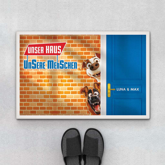 4048DGE1 unser haus unsere menschen fussmatte personalisiert hund_ 4048D5M5C_30ae63be 550b 423c 9b5e cdc655c2fc7b
