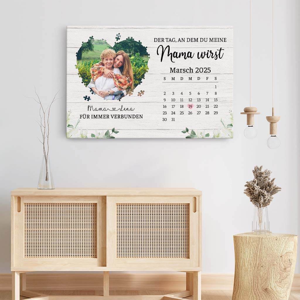 4056CGE3 der tag an dem du meine mama wirst personalisiertes geschenk  leinwand mama 4056C6M5A