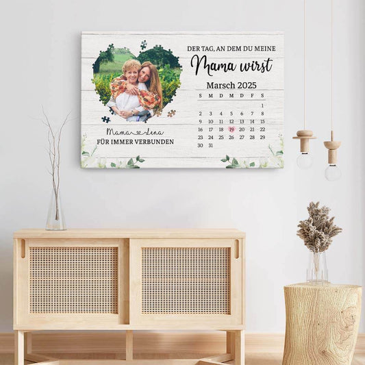 4056CGE3 der tag an dem du meine mama wirst personalisiertes geschenk  leinwand mama 4056C6M5A