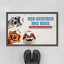 4066DGE1 wir regieren das haus cartoon lustige fussmatte hunde personalisiert_ 4066D9T5C