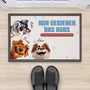 4066DGE2 wir regieren das haus cartoon lustige fussmatte hunde personalisiert_ 4066D9T5C