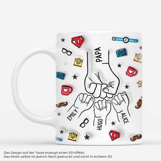 4070MGE1 3d druck effekt faustgruss motive fur papa und kinder papa tasse personalisieren_ 4070M9T5B