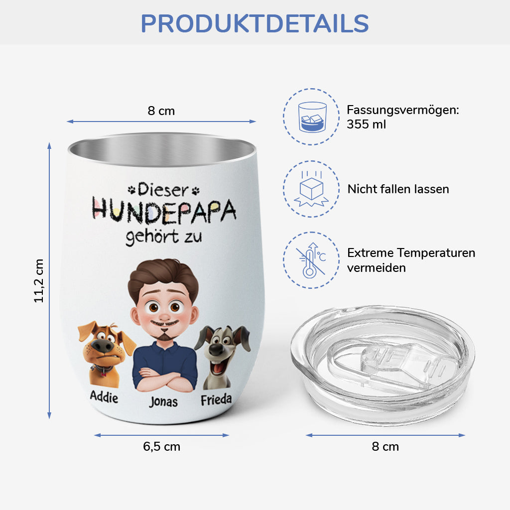 4071TGE3 dieser hundepapa gehort zu personalisierter weinbecher fur hundeliebhaber 4071T8I0C