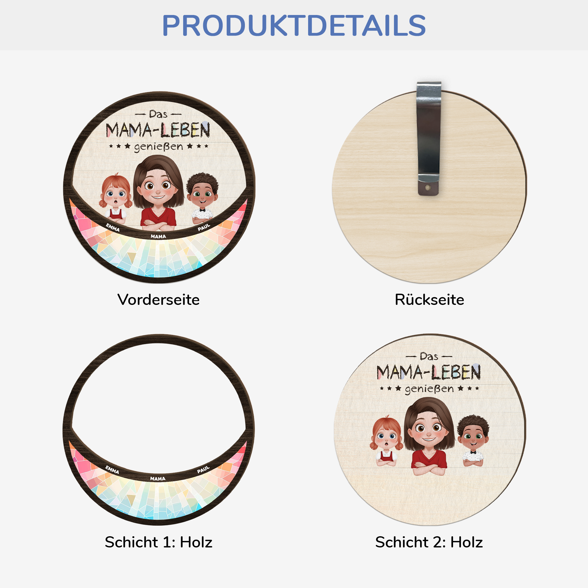 4106GGE3 das mama leben geniessen personalisierter auto visier clip fur mamas 4106GKN0A
