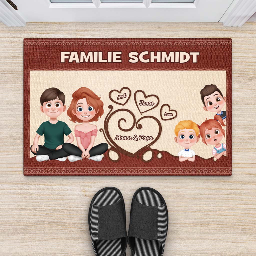 4107DGE2 die familie fussmatte personalisiert familie_ 4107DKT0I
